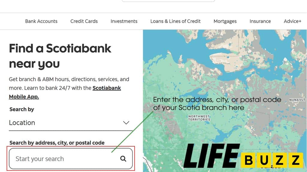 Find Scotia Transit Code using Branch Address