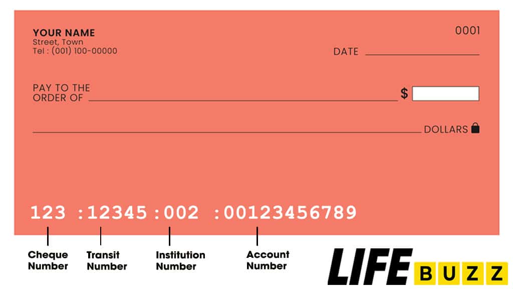Scotia Transit Number on Cheque