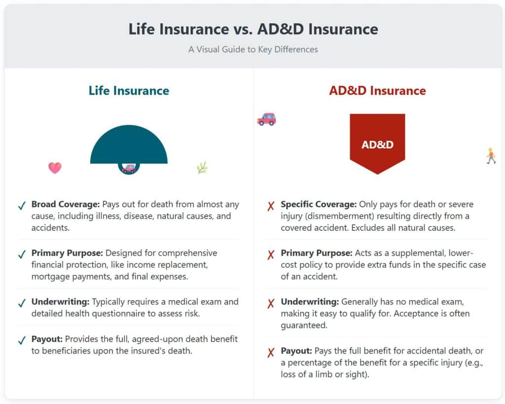 Life Insurance vs. ADD Insurance 1